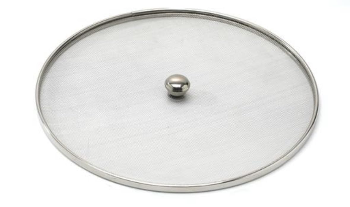 - Stainless Steel Mesh Net Covers | Kitchen Splatter Guard Easy to Clean & Ergonomic Handle | Net Covers for Cooking, Food Protection & Multi-Purpose Use (30cm)
