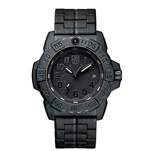 Luminox Navy Seal Blackout XS.3502.BO.L Mens Watch 45mm - Military Dive Watch in Black Date Function 200m Water Resistant