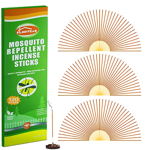120 Pcs Mosquito Repellent Outdoor Patio, Citronella Incense Sticks For Garden Fishing Camping Yard Lawn, Mosquito Incense Sticks Made With Natural Ingredients & Deet Free Safe For Humans And Pets #TOP27