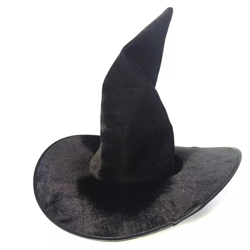 Mounteps Unisex Cosplay Glasses & Hat Set - Circular Eyewear for Witchy Party, Halloween/Theme Party Costume Accessories(only one hat)
