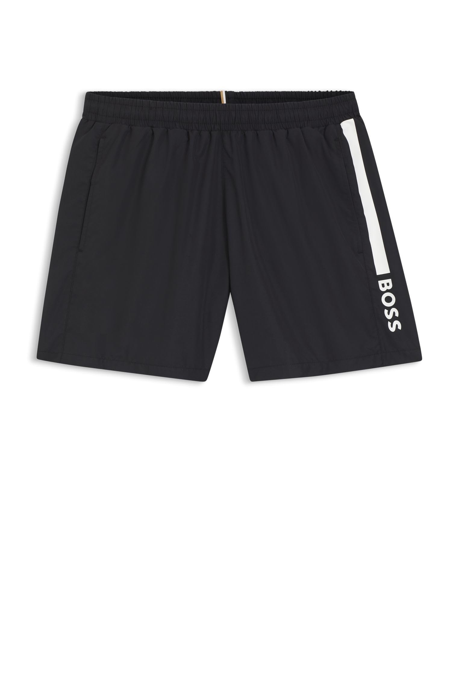 BOSS Herren Dolphin Badeshorts mit Streifen und Logo