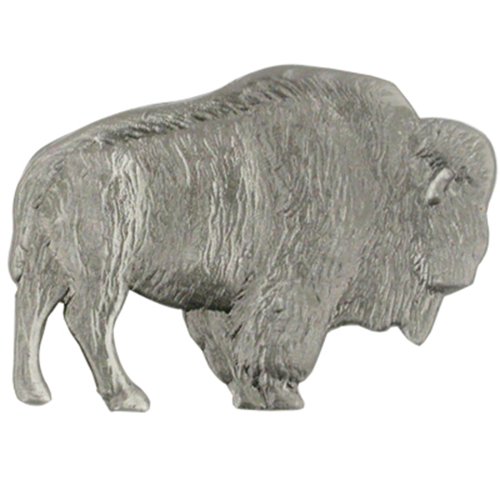 PinMart's Antique Silver Wild Buffalo Animal Lover Lapel Pin - 10 Pack
