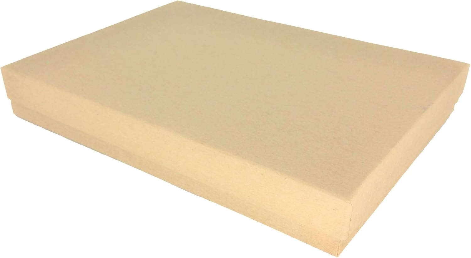 888 Display - Pack of 50 Boxes of 5 7/16" x 3 1/2" x 1" Kraft Brown Matte Finish Cotton Filled Jewelry Boxes