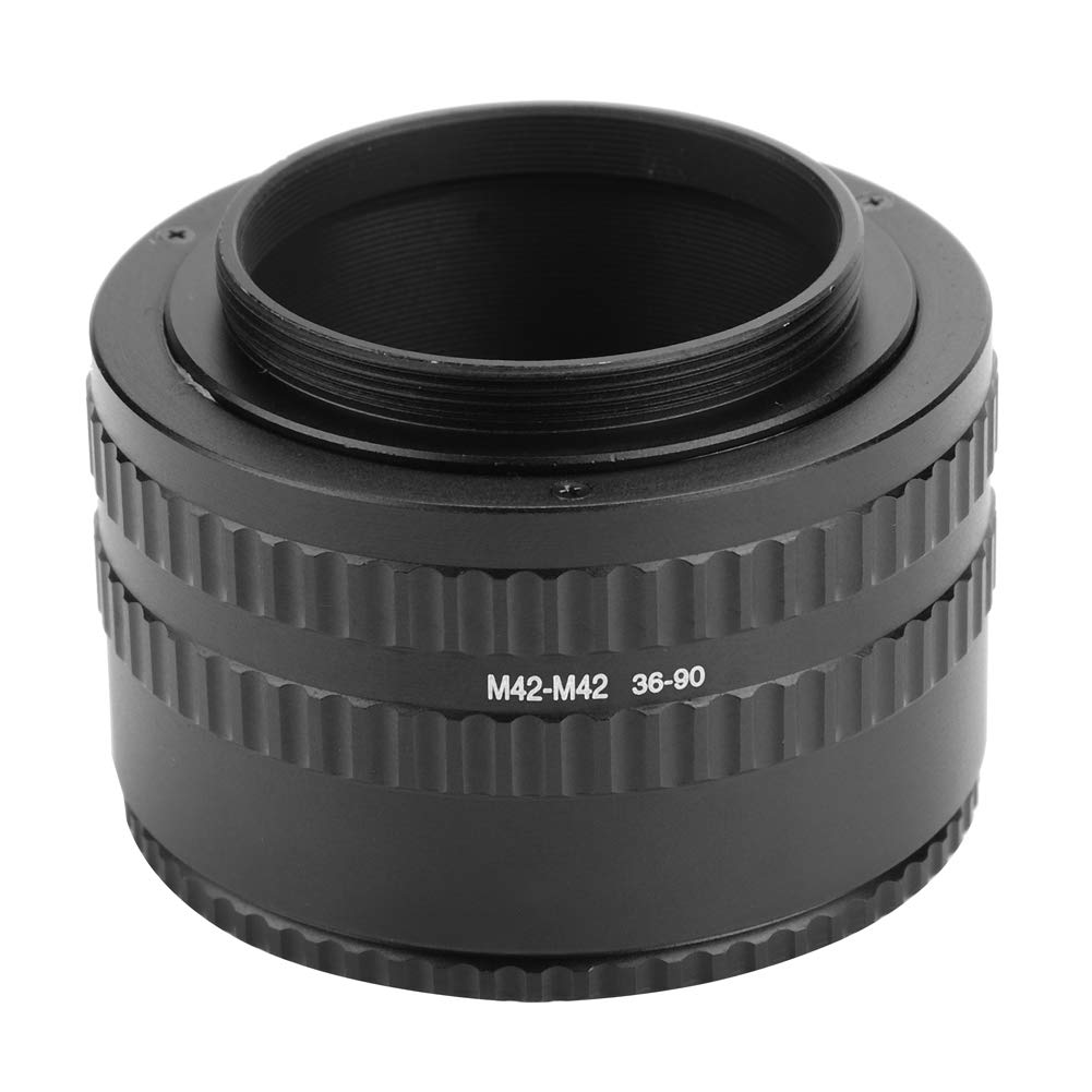 Jiawu Adaptador Helicoidal M42, Distancia de Enfoque Ajustable de 12 Mm a 90 Mm para Fotografía Macro, Tubo Helicoidal con Control de Enfoque Fino para Lentes sin Anillo de (36mm-90mm)