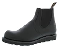 Mens Classic Chelsea Leather Textile Boots