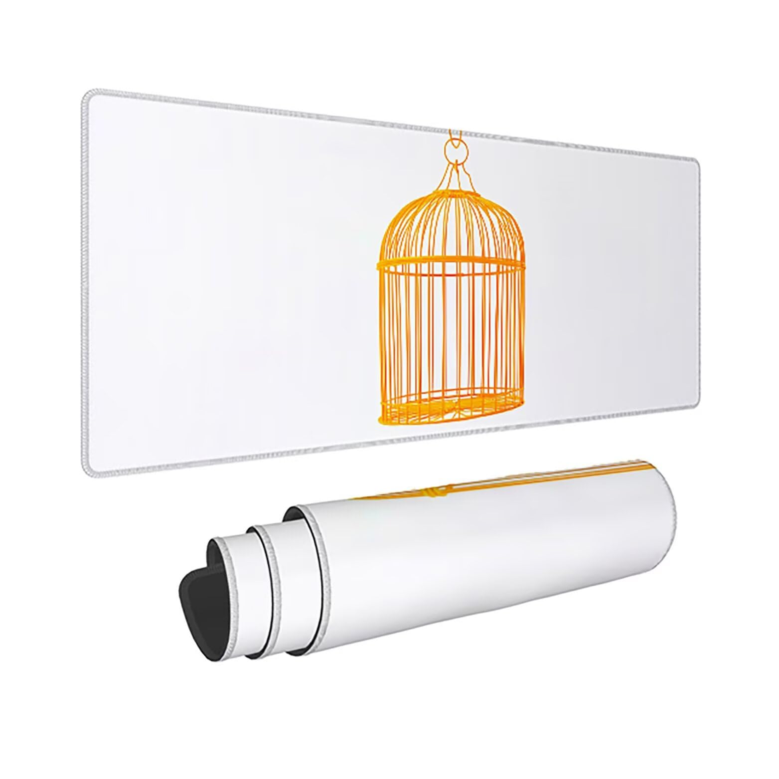 Biała pojedyncza podkładka pod mysz do gier XXL, podkładka pod mysz XXL - 1400 x 600 x 3 mm, podkładka pod mysz matowa, bardzo duża tkanina dla graczy, podkładka pod mysz dla graczy, osobisty -42971