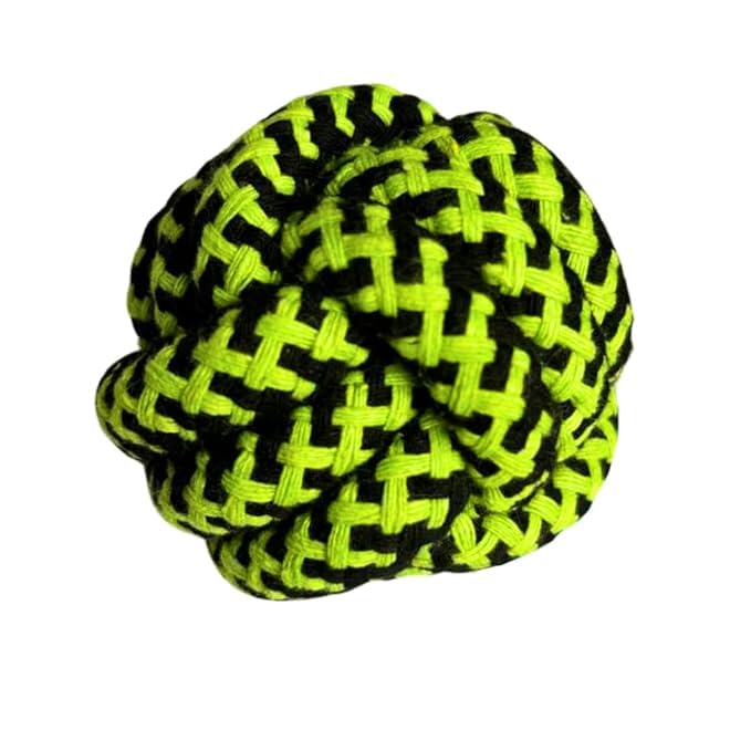 Image of Cotton Rope Balls for Dogs and Pets |Puppy Toys Small Rope Balls for Teething |Durable Chew Cotton Rope Balls |Pet Friendly Washable Dog Toy Rope Ball for Small and Medium Dogs (Green)