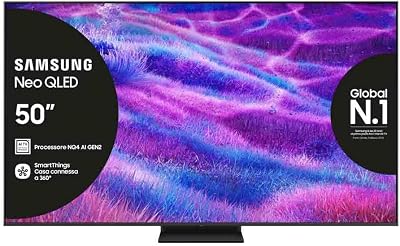 Samsung Smart TV 50 '' QE50QN83FAUXZT Neo QLED 4K Mini LED, Processore NQ4 AI Ge