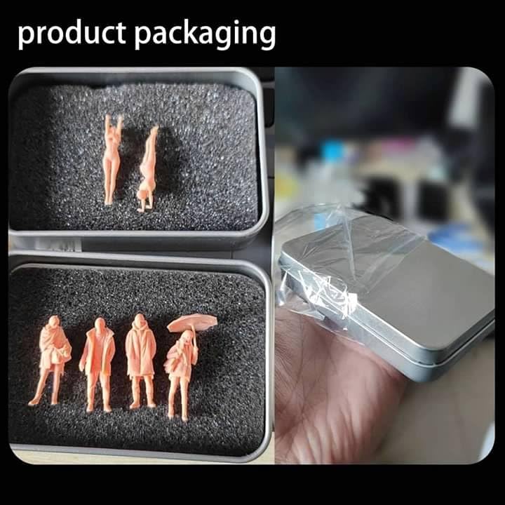 Miniatura 7 de ZEDACAKAI (4 piezas 164 modelo miniatura acción provocativa bellezas erectas dedo medio figura de artesanía modelo blanco necesita ser coloreado por