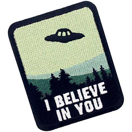 Rocking Planet RP803R I Believe In You X - Files Ufo Patch Patch Embroidered Biker Applique Iron thumb #2