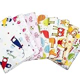 Worldcom Generic Owl Design Cotton Fabric Bundles Quilting for Size 40x50cm Total 8 Pieces