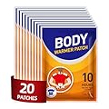 Body Warmers Large Size Heat Patches, Adhesive Heating Patches Disposable, Portable Instant Hot Packs Lasting up to 10 Hours, Travel Size Heat Pads on Cruise- 20 Packs