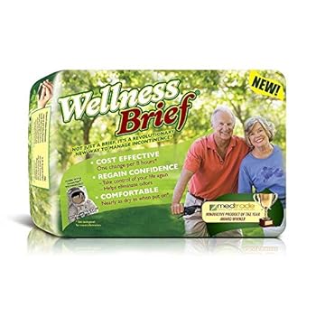 Health and Beauty Wellness Briefs Original Tab-Style Briefs, w/NASA Technology, Large, Case/60 (3/20s) Book