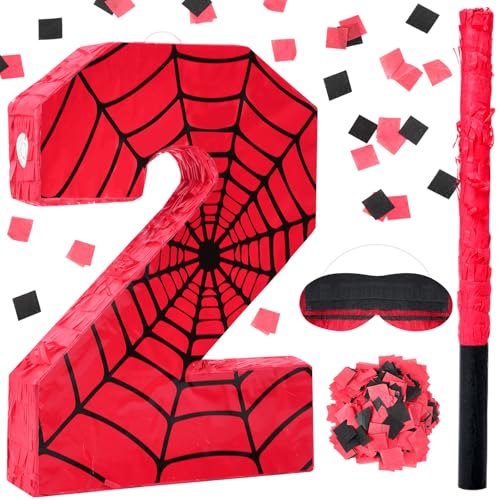 Simgoing Piñata a forma di ragno con benda e pipistrello eroe piccolo, decorazione per festa di compleanno per festa messicana, Cinco De Mayo, regalo di anniversario, 40 x 28 x 7,1 cm Simgoing Piñata a forma di ragno con benda e pipistrello eroe piccolo, decorazione per festa di compleanno per festa messicana, Cinco De Mayo, regalo di anniversario, 40 x 28 x 7,1 cm