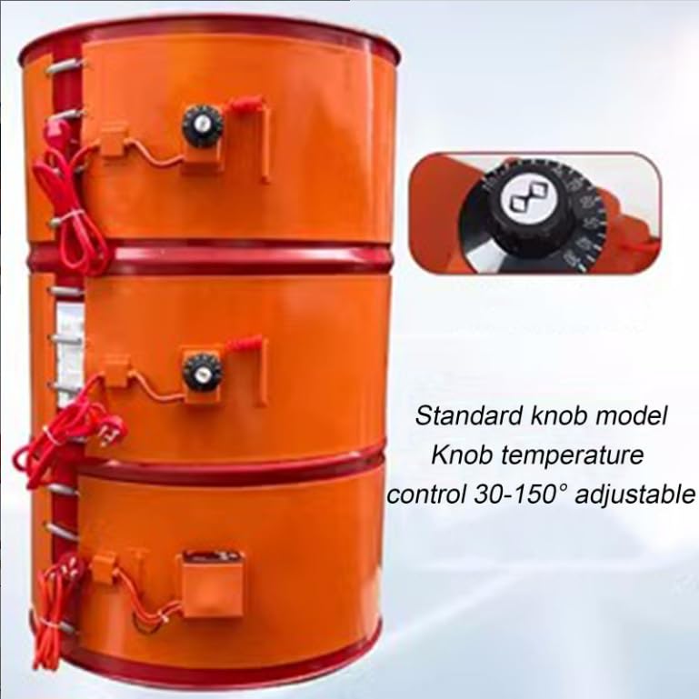 Regulowany Termostat Metalowego Podgrzewacza Beczek, 30℃-150℃ Pas Grzewczy Z Gumy Silikonowej do Wiader Z Olejem 100L I Beczek Ze Smarem. Praktyczny Podgrzewacz.