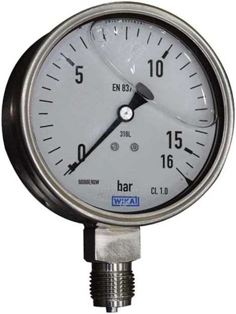 Wika 111.10.100 (Range 0 to 16 bar) Pressure Gauge Alongwith Calibration Certificate by INSTRUKART