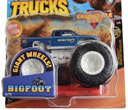 Hot Wheels Monster Trucks Bigfoot 1:64 Azul con jaula blanca miniatura 2