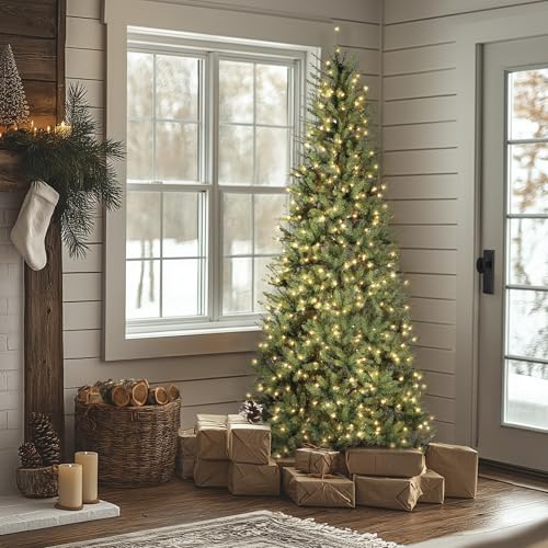 National Tree Company 9ft Pre-Lit Dunhill Fir Artificial Christmas Tree - image 2