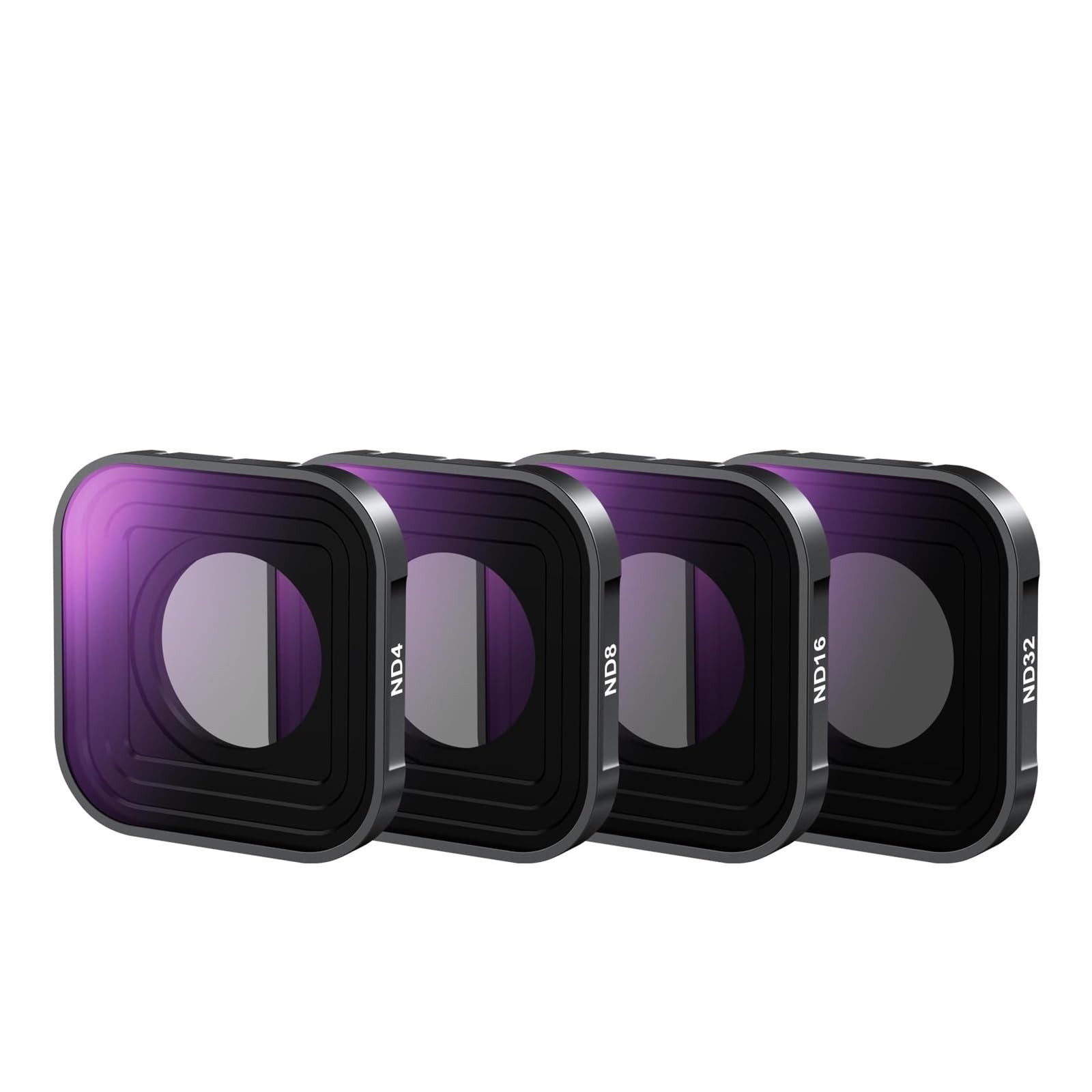 Juego de filtros CPL y ND multicapa delgados for GoPro Hero 13/12 11 10 9: polarizador circular HD cámara acción densidad neutra(4 Pack ND Filter Set)