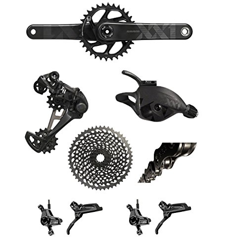 SRAM XX1 Eagle Dub - Juego de 7 piezas con frenos de disco (negro, 170 mm)