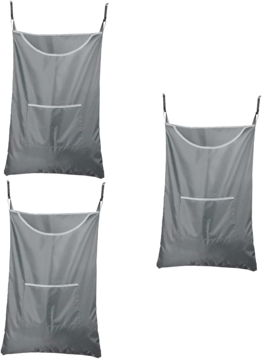 Alipis 3pcs Bathroom Storage Bag for Dirty Clothes Simple and Practical Sundry Organizer Gray Laundry Bag for Home Use for Daily Clothing and Miscellaneous Items