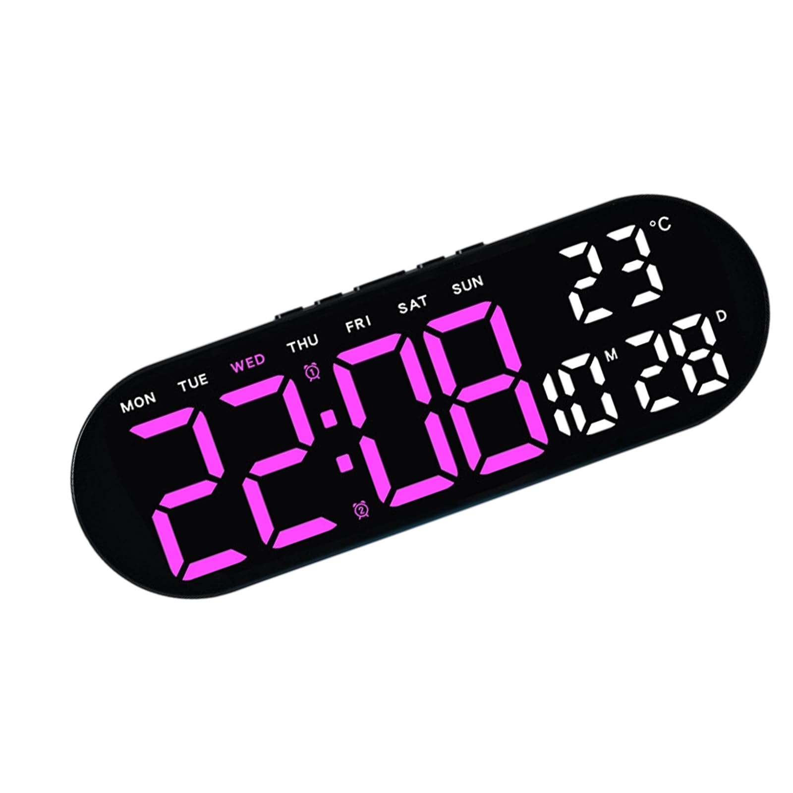 Mekalero B Led Digital Alarm Clock With 2 Rightness Dimmer Alarm Sound Electric Desk Clock For Edroom Living Room Edside Digital