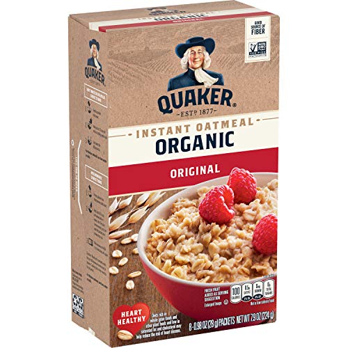 Quaker Instant Oatmeal, Organic Regular, 7.9 Oz (Packaging May Vary) #TOP25