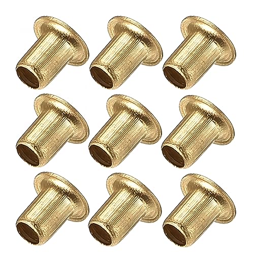 NACX Remache hueco M4 x 6 mm a través del agujero pasante, remaches huecos de cobre ojales placa de circuito PCB de doble cara, 250 unidades