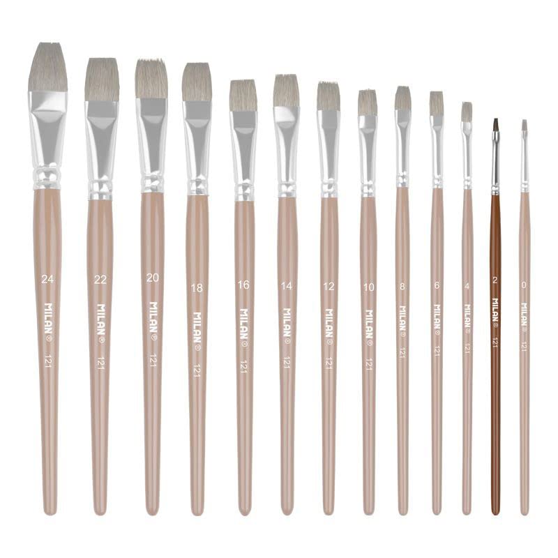 Flat School Brush Hanger Series 121 No. 2 MILAN®, Wood, nº 2 - Image 3