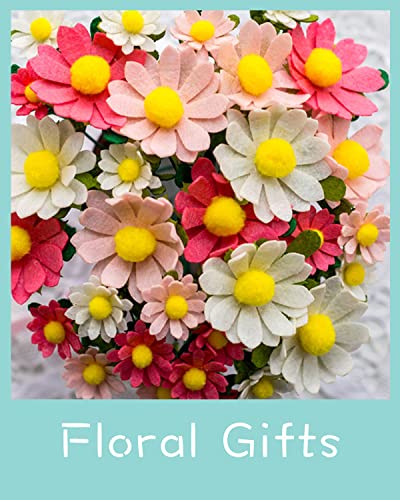 Image of BAZIMA DIY Felt Flower Art Craft Kit, DIY Daisy Bouquet Kit, Floral Gifts, Beginner Craft Kit, Arrange Pre-Cut Flowers and Foliage