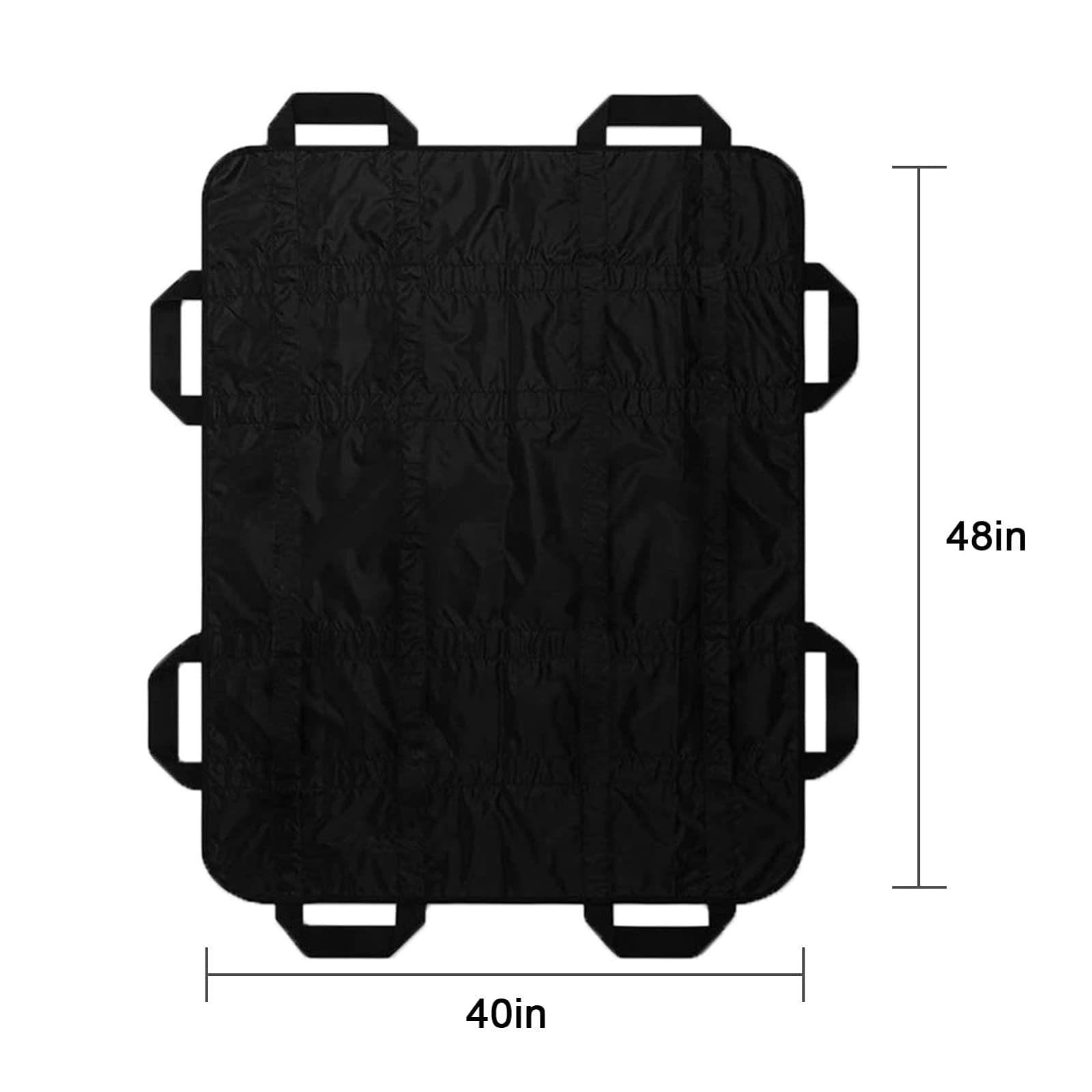 Almohadilla de Cama de posicionamiento con Asas 48 "× 40" Tablero de Transferencia Negro Hoja Deslizante Tablero de Transferencia de Pacientes Dispositivos de elevación para Personas Mayores Sábanas