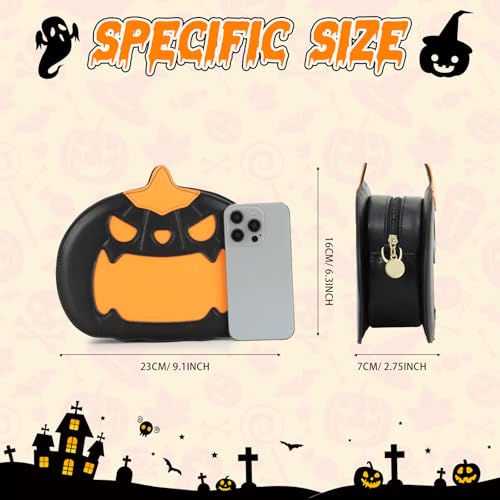 Fecialy Halloween Pumpkin Crossbody Bag Novelty Devil Shoulder Bag Horror Halloween Funny Purses2