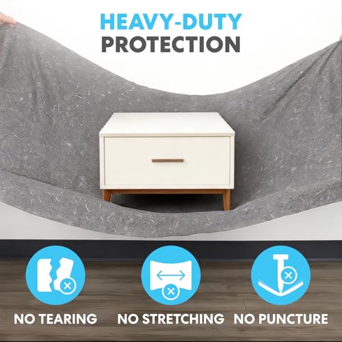 Image of Simpli-Magic Padded XL Moving Blanket Pads, 12 Pack, Heavy Duty, Eco-Friendly Pads for Packing & Furniture Protection