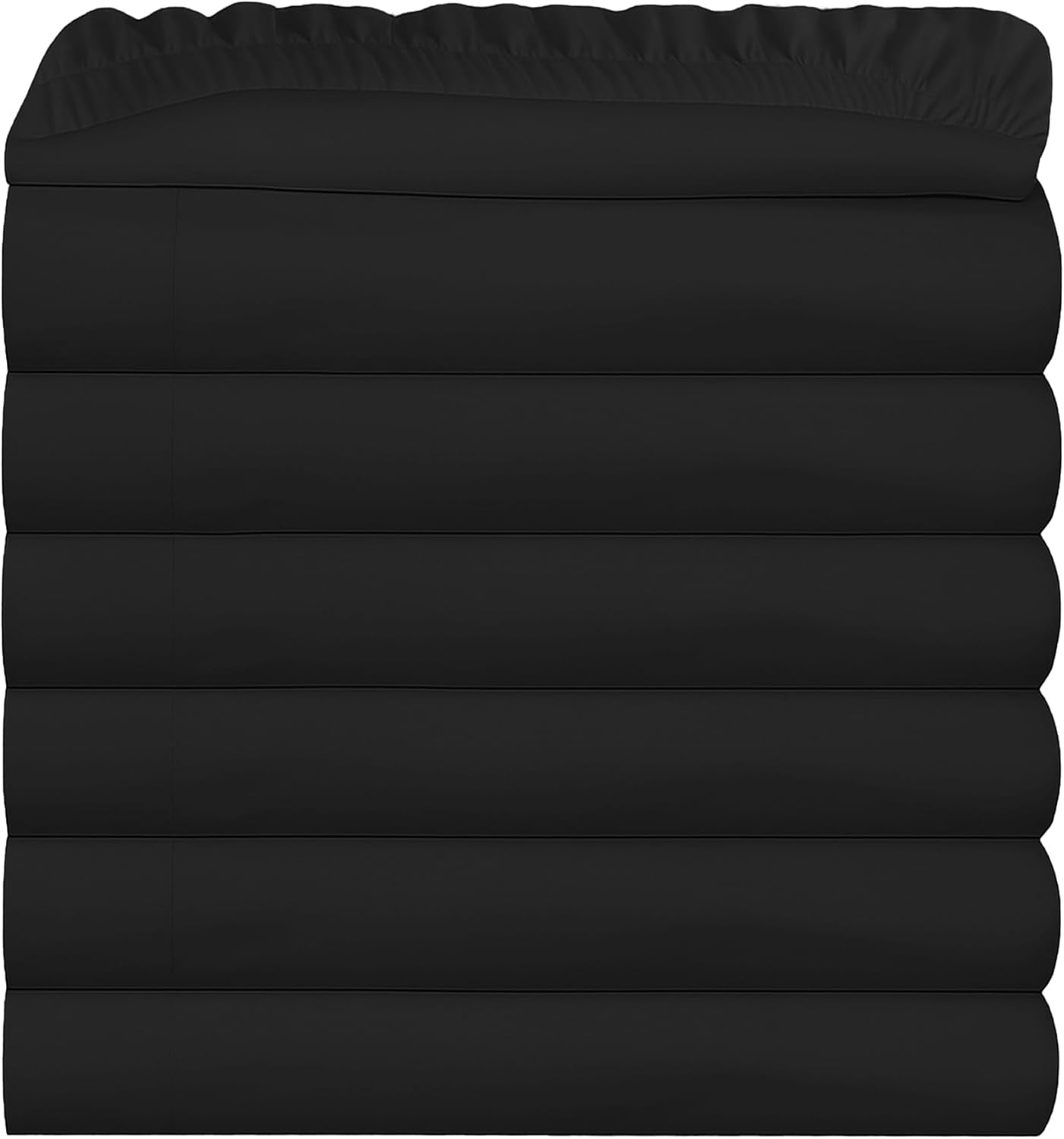 GOLD TEXTILES Full Fitted Sheet 6 Pack (54x75 + 12”) - Soft Brushed Microfiber Deep Pocket Bottom Sheets—Hotel Quality, Breathable, Wrinkle & Fade Resistant Bedding for Home, Salons (6, Grey, Full)