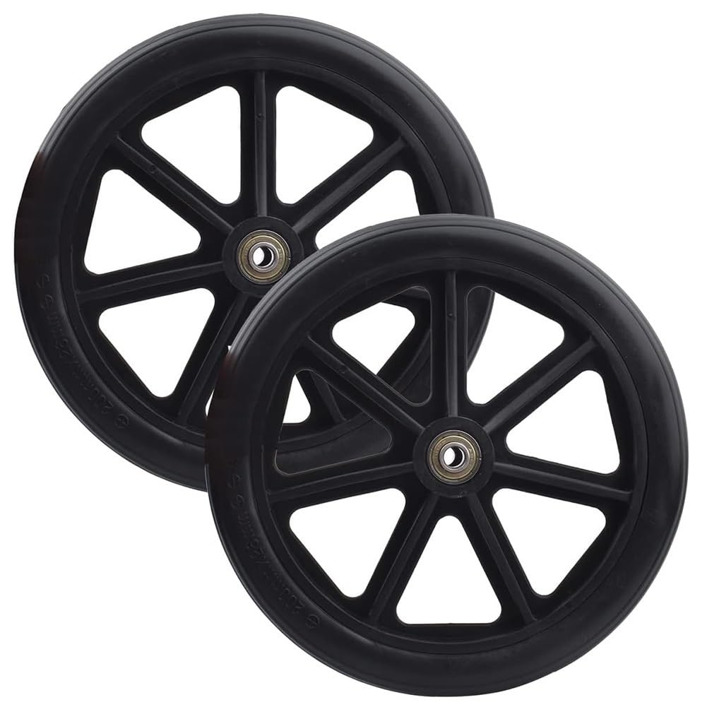 Ruedas de repuesto para silla de ruedas, ruedas delanteras de repuesto de 8 x 1 pulgada, ruedas de repuesto antideslizantes, accesorio universal para ruedas de repuesto para silla de ruedas manual