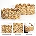 StorageWorks Scalloped Wicker Basket, Hand-woven Rattan Baskets with Built-in Handles, Cute Baby Basket for Nursery, Water Hyacinth Baskets for Organizing and Decor, 2 Pack