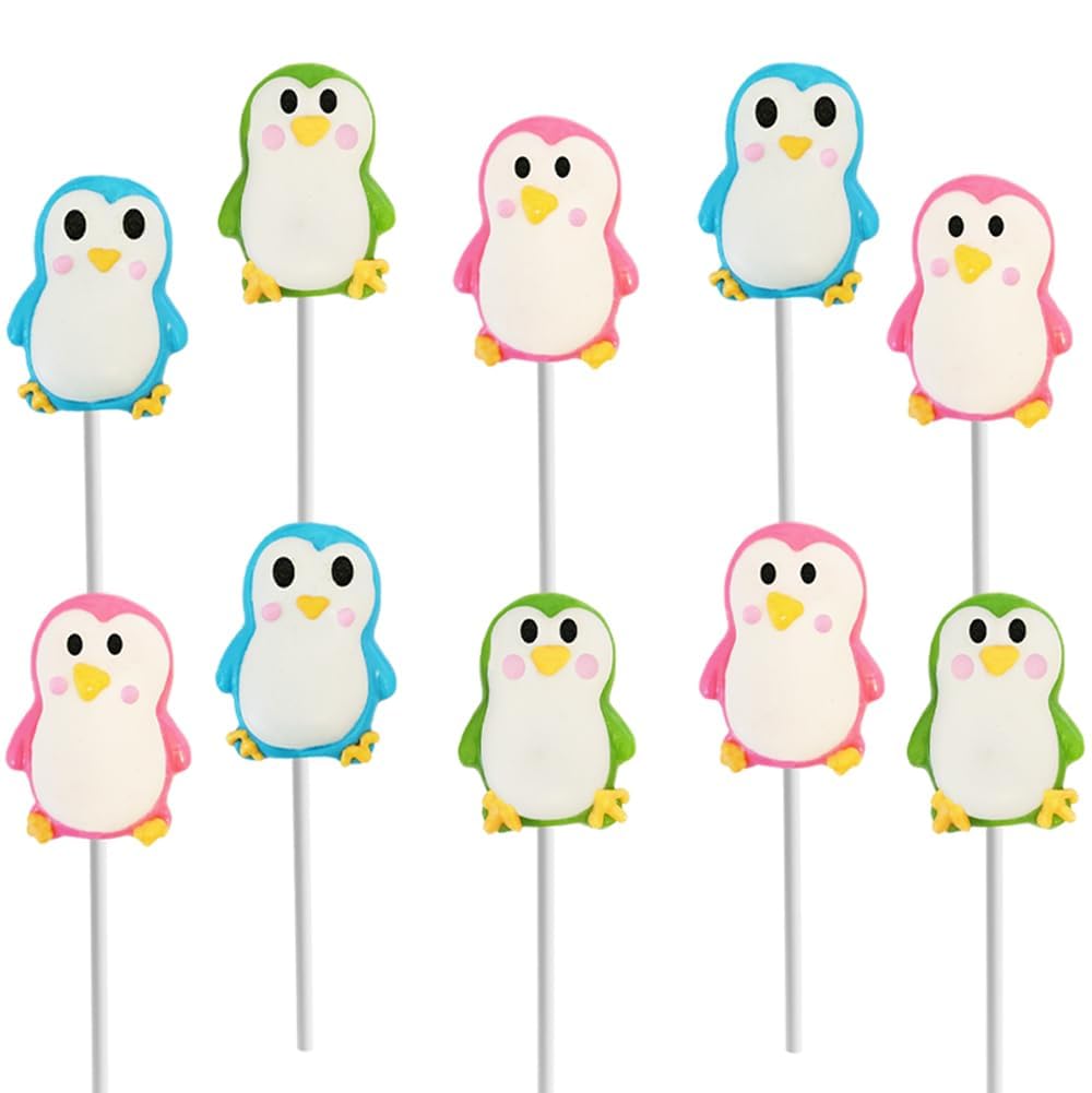 12-Pack Penguin Lollipops Suckers, Fat-Free, Individually Wrapped