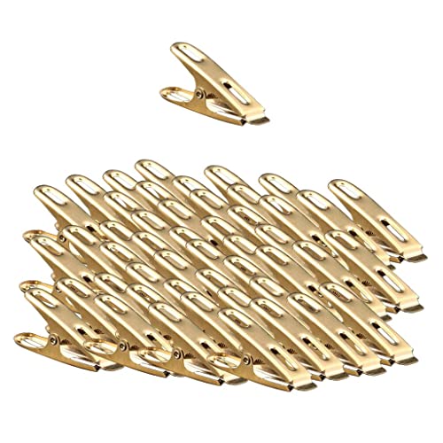 F Fityle 40x Pinces à Linge Pinces à Linge Doré Fils Clips Stockage Stockage Pinces Coupe-Vent
