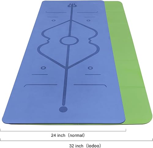 Miniatura 2 de Esterilla de yoga plegable de 72 pulgadas de largo x 32 pulgadas de ancho x 0.32 pulgadas, extra gruesa y ancha, alfombrilla de yoga plegable para