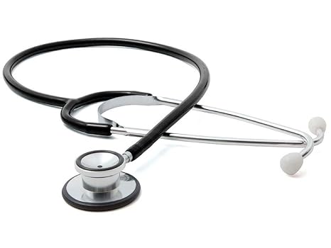 Dealmed Exam Stethoscope - Dual-Head, 32 inch Tubing, Black (1 Count)