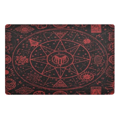 Tapete decorativo gótico rojo negro para Halloween, tarot,