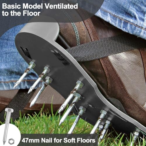 URAQT Lawn Aerator Shoes, 42mm Studded Garden Lawn Aerator Spike Shoes with Hook & Loop Straps, One Size Fits All Free-Installation Heavy Duty Spiked Shoes for Yard Patio Garden 6 URAQT Lawn Aerator Shoes, 42mm Studded Garden Lawn Aerator Spike Shoes with Hook & Loop Straps, One Size Fits All Free-Installation Heavy Duty Spiked Shoes for Yard Patio Garden - Image 6