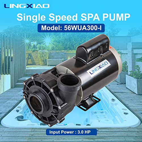 Image of Single Speed SPA Pump - 3HP SPA Hot Tub Pump, 56Y LX SPA Pump Motor 220V-240V, 2 inch Port - (Model: 56WUA300-I)