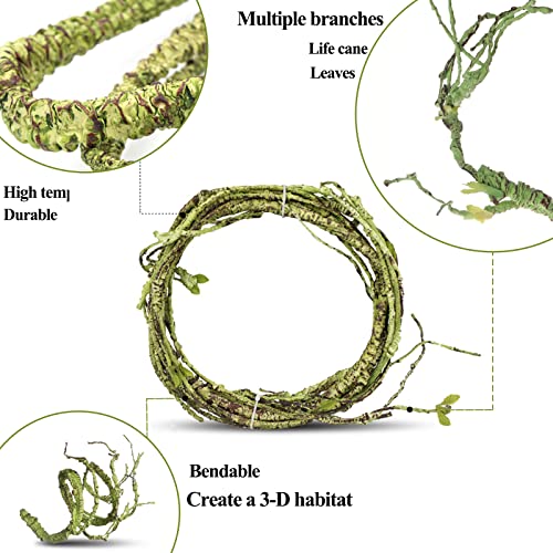 image for HERCOCCI Reptile Vines, Flexible Jungle Climbing Vines Terrarium Plast