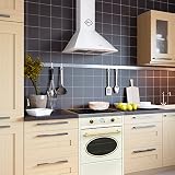 GURARI GCH E 612 Cr r + GCH C 46 WH 6, piano cottura retro vetro Ceramika a libera installazione 60 cm, cofano a parete, panna, cappa di aspirazione/ricircolo d'aria, 1000m3/h