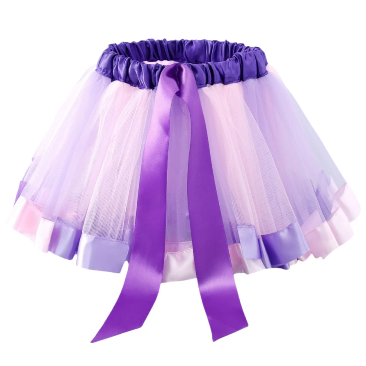 TouKingda Girls Rainbow Tutu Skirts, Colorful Layered Tulle Ballet Skirt for Toddler Girls, Neon Tutu Skirt for Ballet Dance Fancy Birthday Party Dress up Party Rave Festival Costume