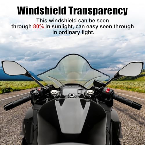 Image of Windshield for NINJA500 SE 2024 2025 2026, PSLER Windscreen Double Bubble Wind Deflector Protector Fairing for NINJA500 SE Ninja 500 2024 2025 2026 (Multicolor)