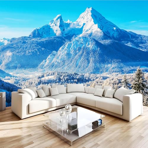 Alpes Cordillera Papel Pintado 366 x 254 cm 3D Monte Watzman Mural de pared Fotomurales Tejido No Tejido Fuera De La Ventana Papel Tapiz Grande Murales Fotográfico Moderno Decoración de Paredes W-285