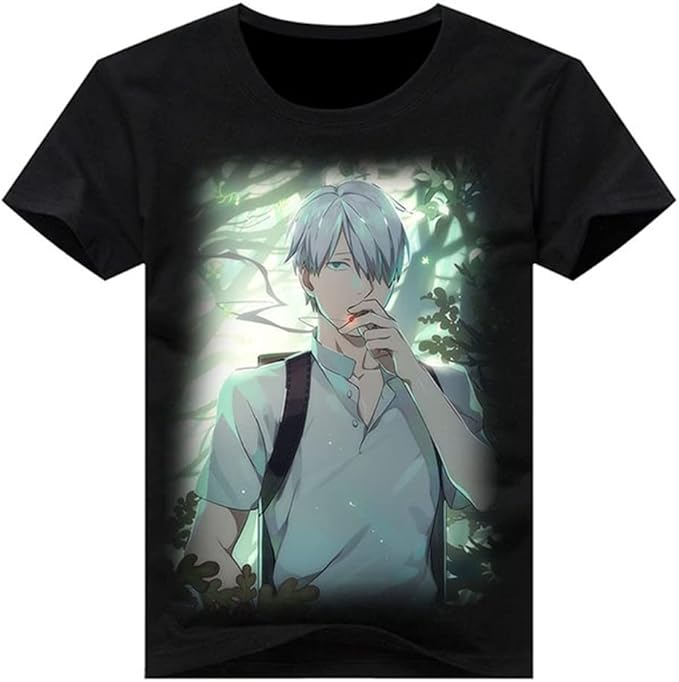 Amazon 蟲師 漆原友紀 Mushishi アニメ 漫画 流行 Tシャツ メンズ レディース プリント スポーツ 夏服 トップス 半袖 無地 通気性 ファッション ゆったり おもしろtシャツ Tシャツ カットソー 通販