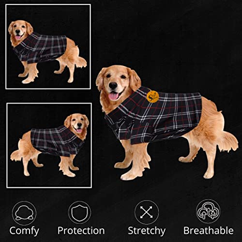Image of Sage Square Funky Soft Material Dog Shirt | Cool /Funky Print Pet | Soft Light Weight | Comfortable & Breathable Dog Clothing | Trendy Vest Outfit (XSmall - 12 Inches, Black Check Print)